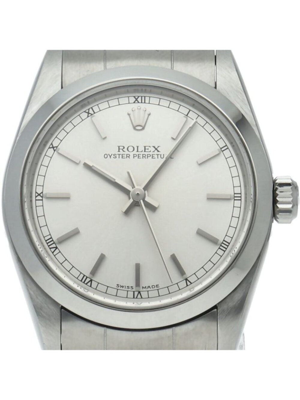 Rolex Oyster Perpetual Boys Watch SS Silver Polished